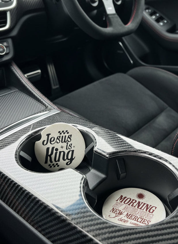Christian Retro Car Coaster Sets