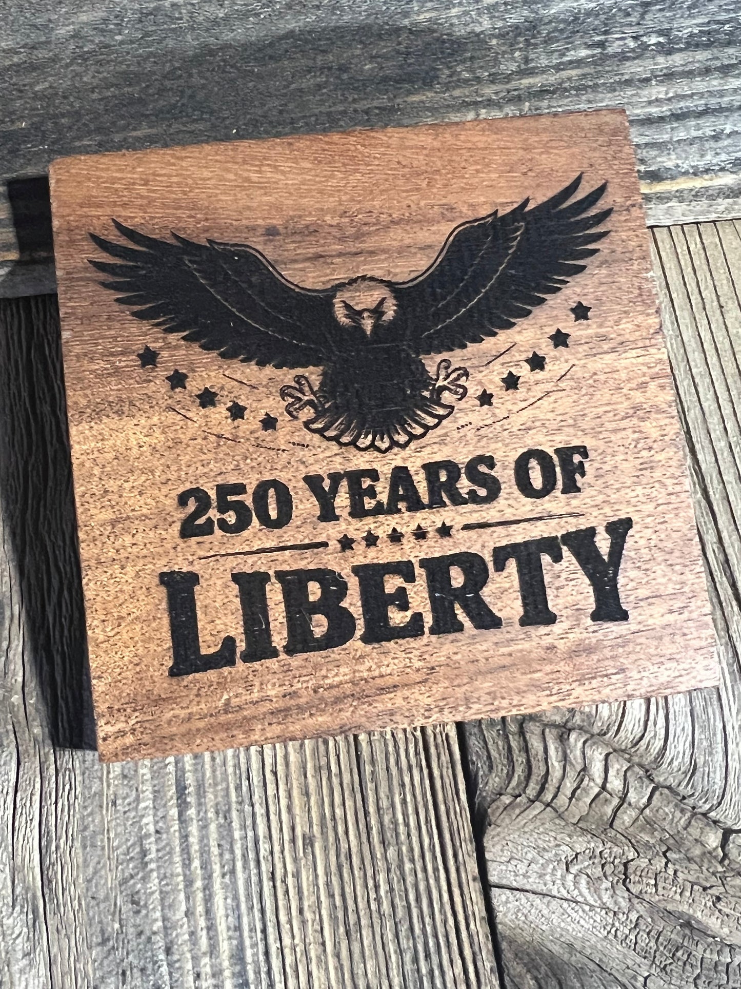 AMERICA 250 - 4” Wooden Coasters